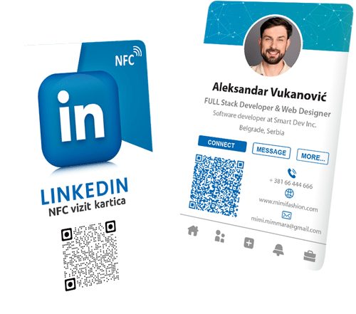 Personalna Linkedin digitalna NFC vizit kartica