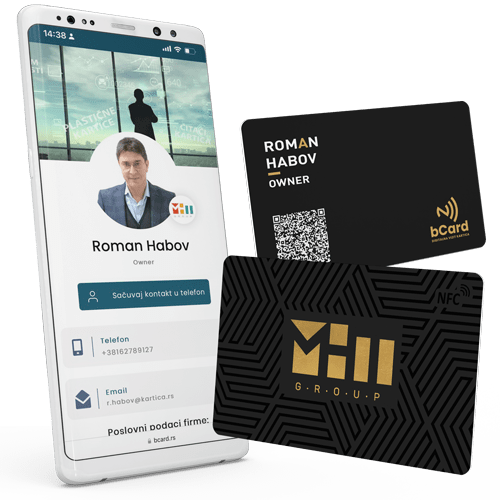 ONLINE NFC Vizit Kartice MHT Group I BCard