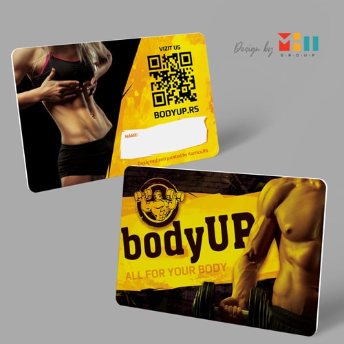 Clanska Karta BodyUP i zrada i dizajn clanskih kartice za teratanu