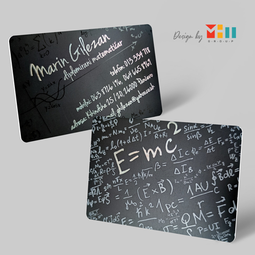 Dizajn Plasticnih Vizit Kartica Matematicar